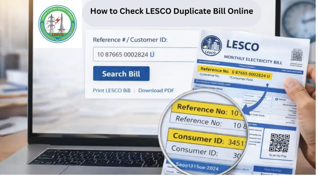 LESCO Duplicate Bill Check 